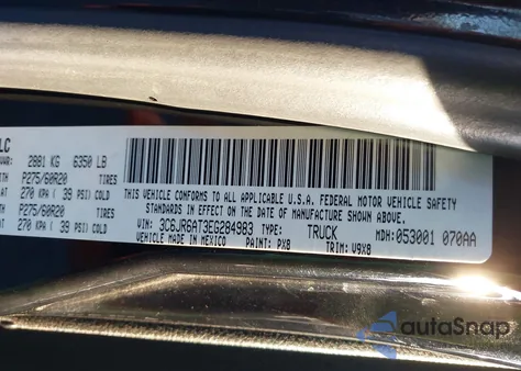 2014 Ram 1500 Express из США, поврежденный, VIN 3C6JR6AT3EG284983